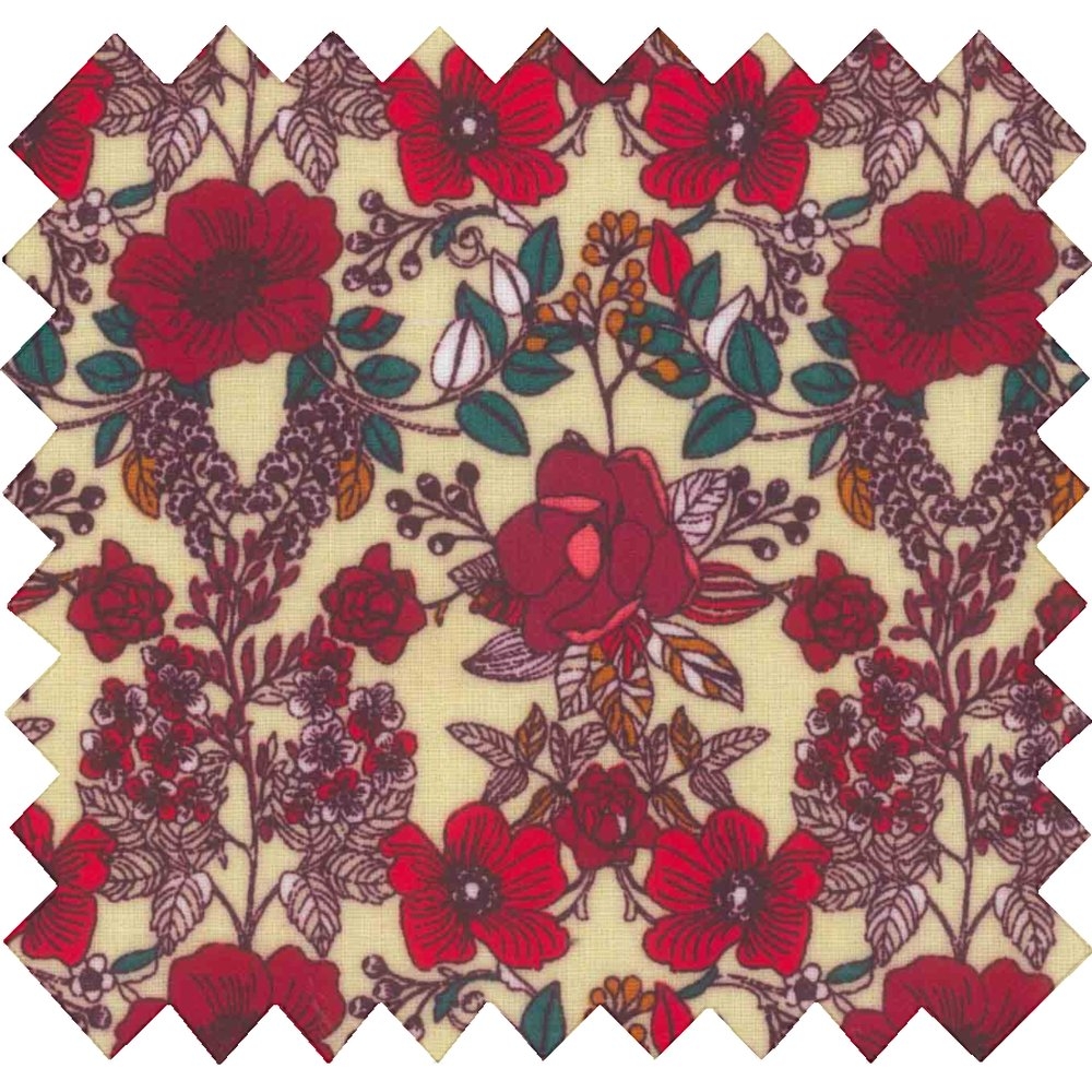 Tissu Enduit Au Mètre Coquelicot