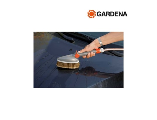GARDENA - Seau + Balai Brosse de lavage à main - brins souples 5574-20