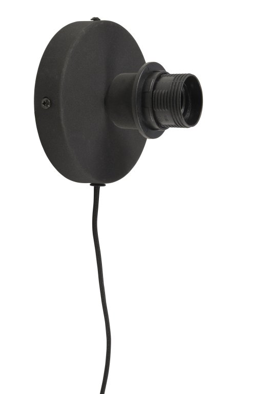 Good&Mojo Kalimantan wandlamp large Ø87 zwart/naturel