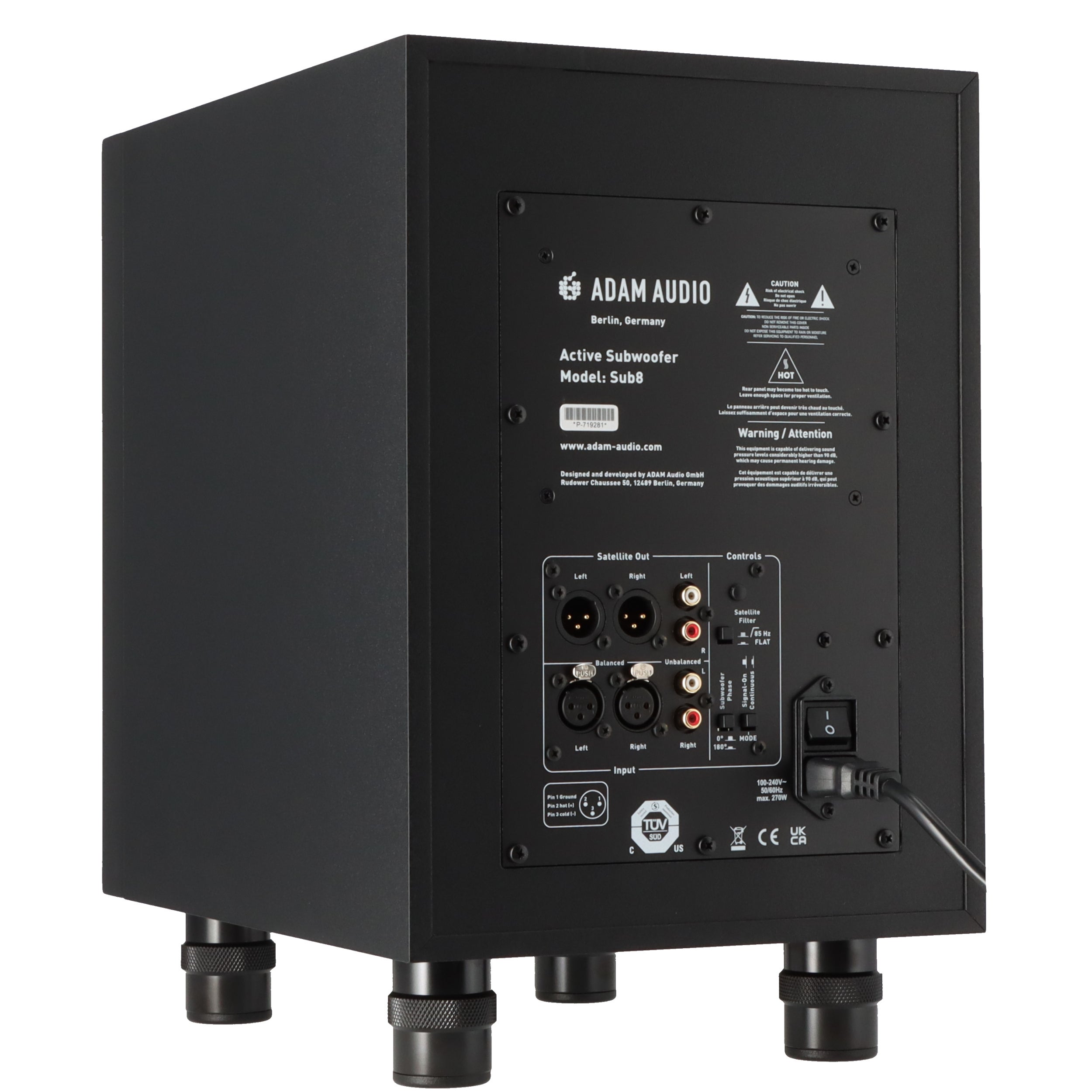 Adam Sub8 actieve DJ & studio subwoofer (per stuk)
