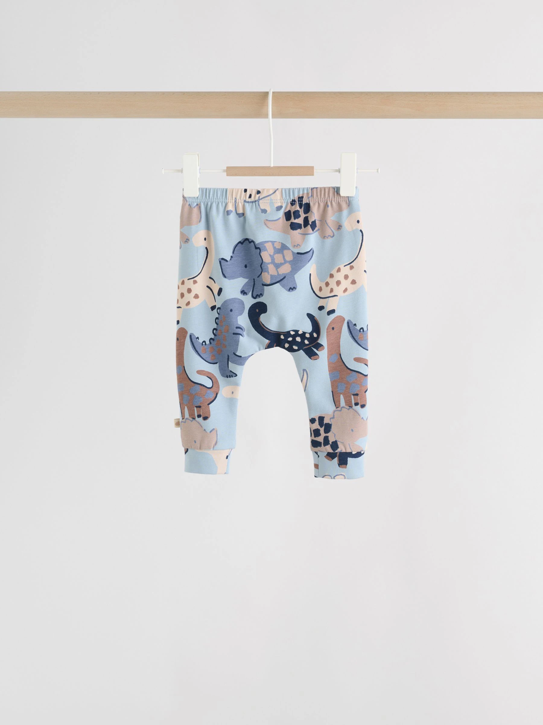 Blauw met dinosaurus - Top en Leggings 2 -delige Babyset (0mnd-3jr)