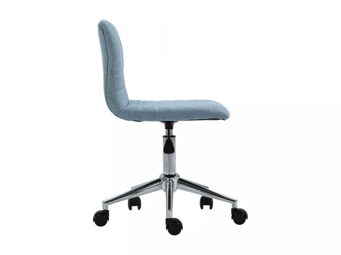 SVITA LINUS chaise de bureau chaise pivotante pour enfant chaise de bureau chambre d'enfant revêtement en tissu bleu