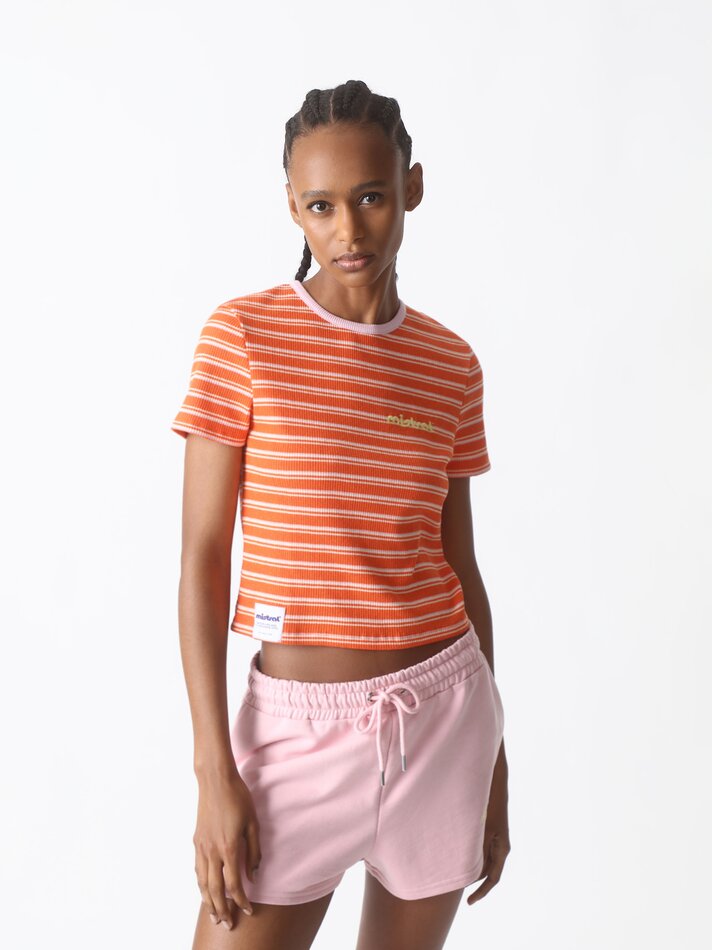 Camiseta cropped Mistral x Lefties - Laranja Vibrante