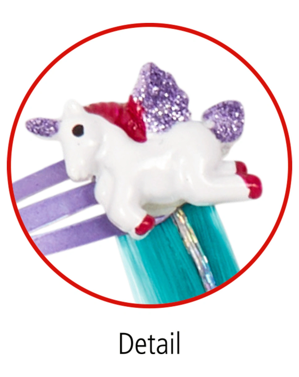 Haarclips mit Glitzersträhnen EINHORN PARADIES - GLITTER