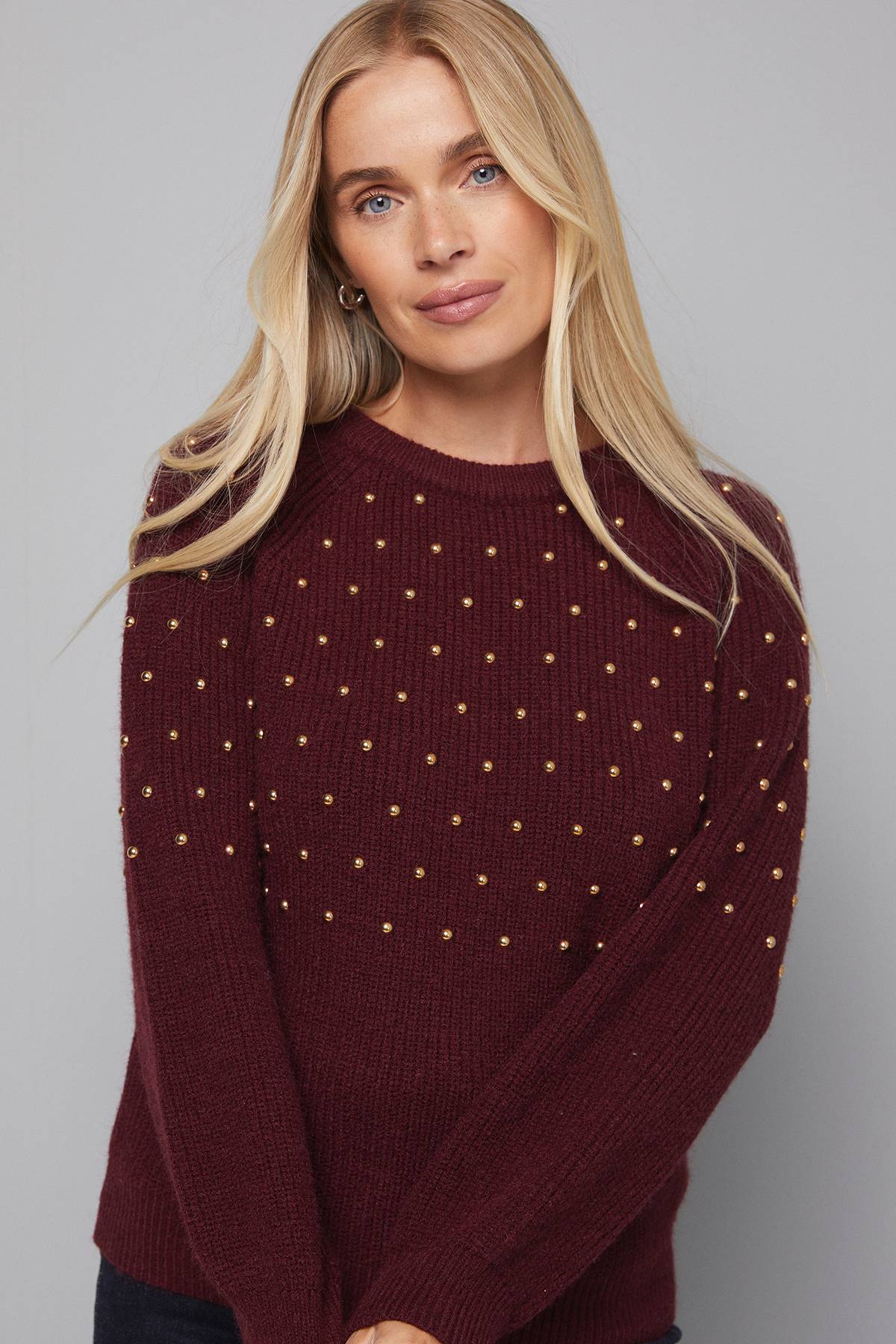 Wallis synthétiquell Tricoté à Clous Petite Taille