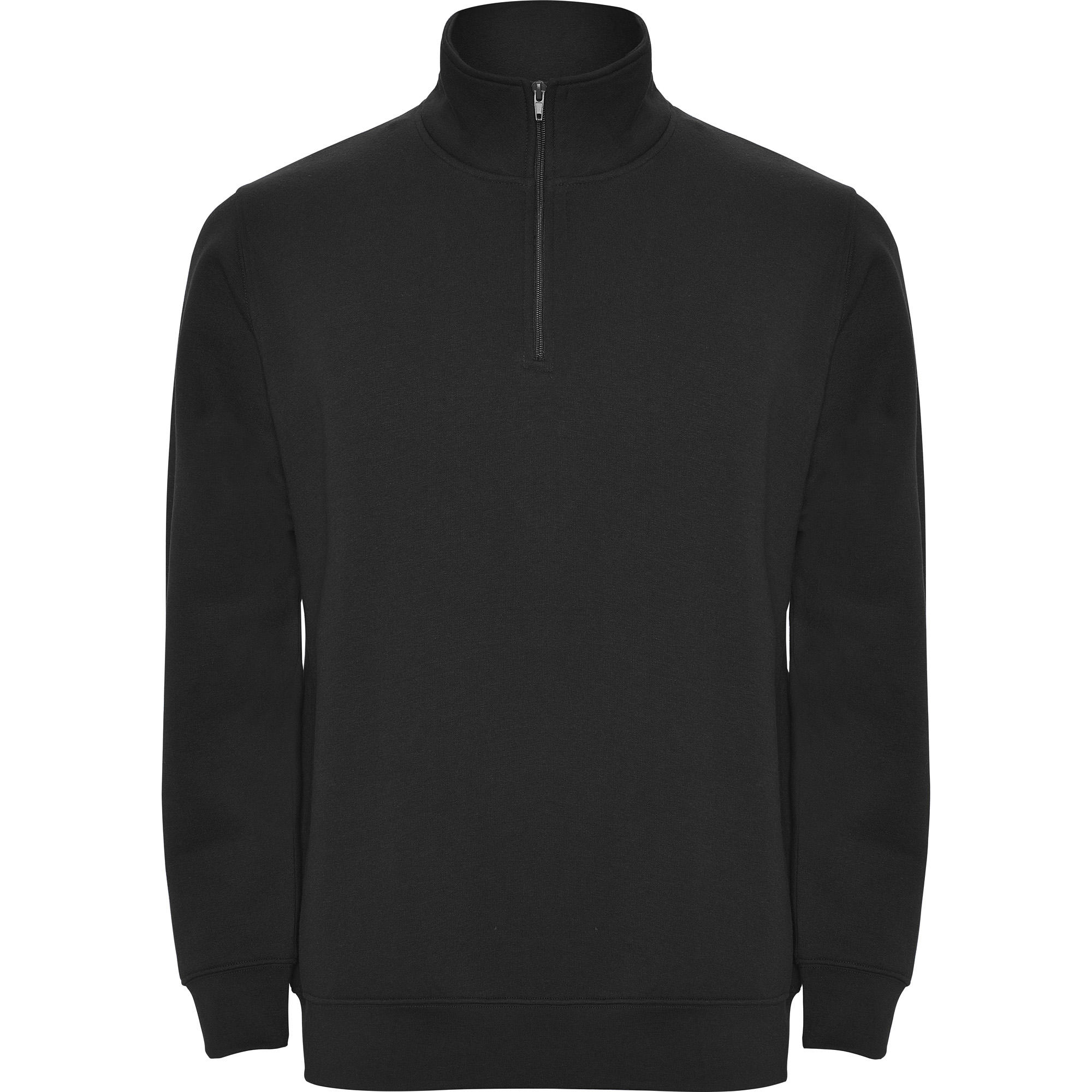Roly SU1109 - ANETO Sweat avec demi zip ton sur ton et col montant