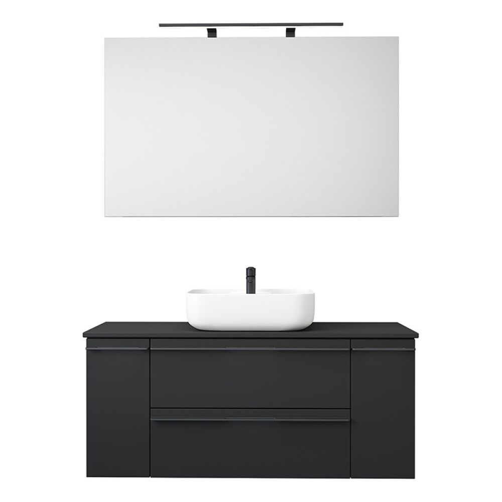 BADEROMSMØBEL CAMARGUE SKÄRGÅRD IQ SETT 8 SVART 131,2CM