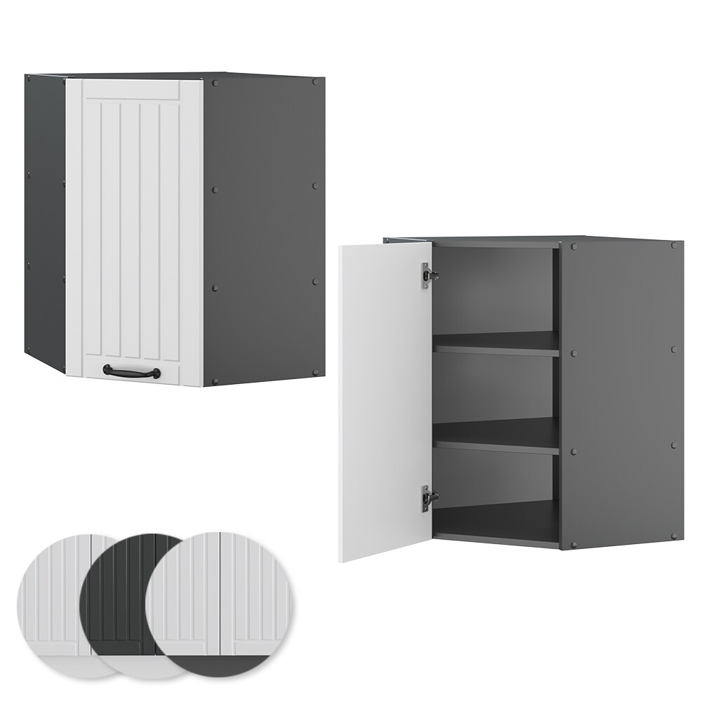 Vicco Eckhängeschrank 57 cm FAME Line Küchenschrank Küchenzeile Landhaus Weiß Anthrazit