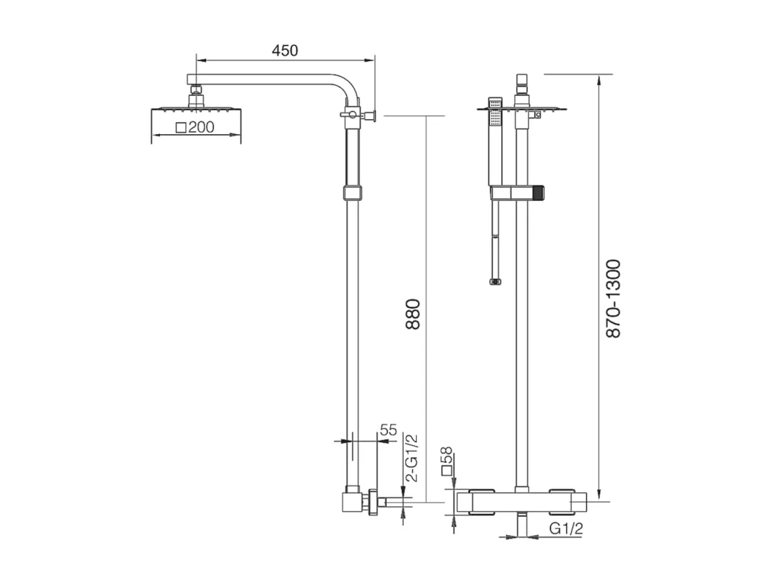 Colonne de Douche Thermostatique Anti-Calcaire Or Brossé VIGO BTV013/OC