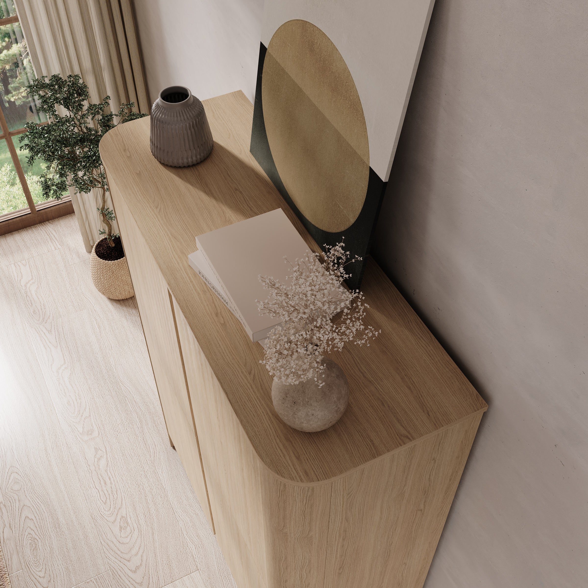 Meubella - Barbados - Dressoir - Eiken - 103x39x132 cm
