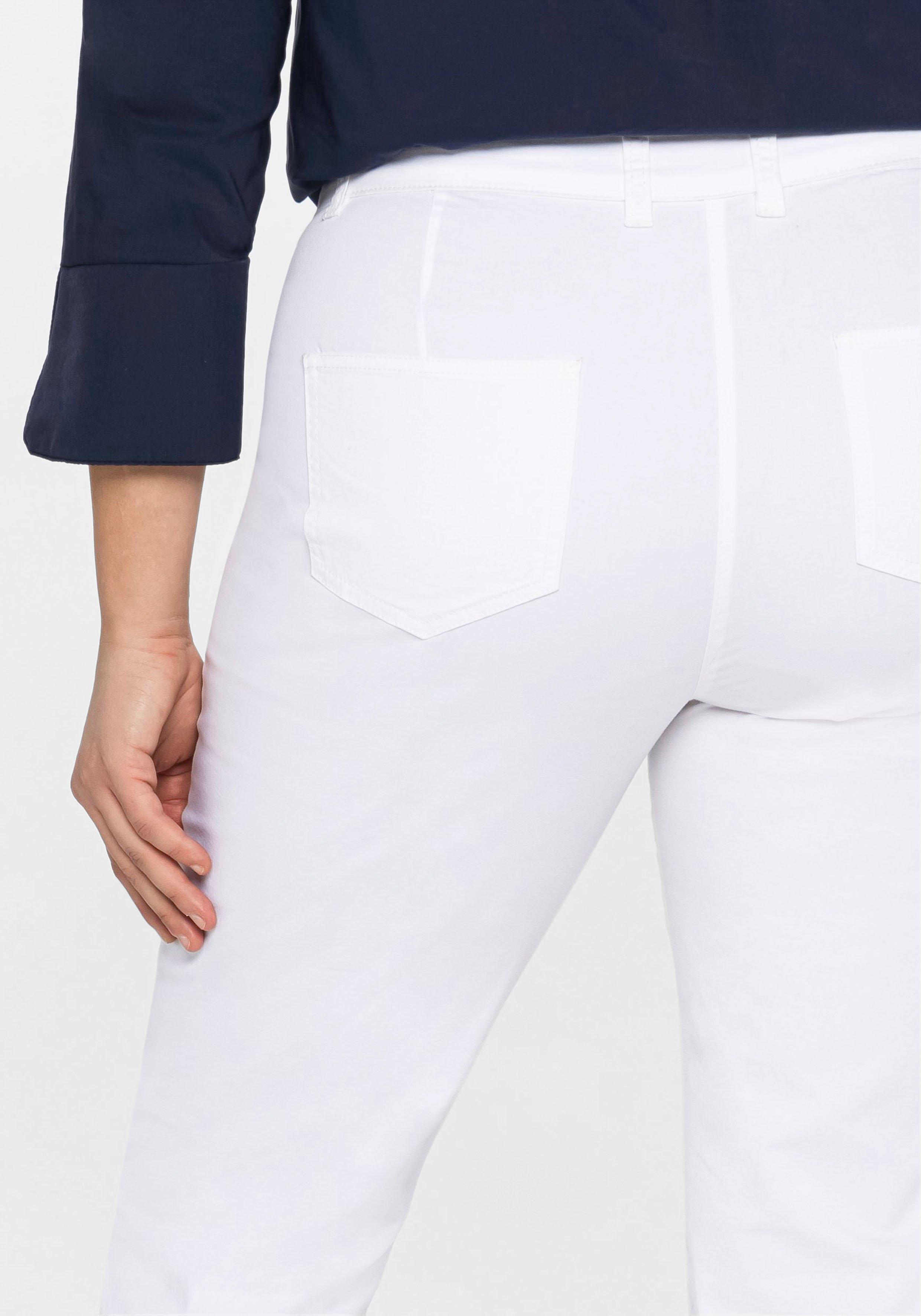 Schmale Stretch-Hose in 7/8-Länge
