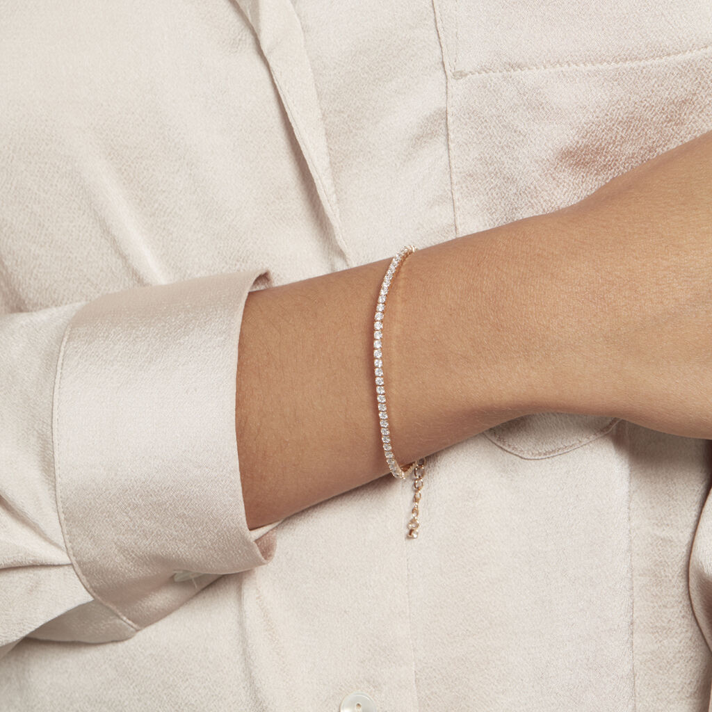Bracelet Plaqué Or Zoelia Oxydes De Zirconium
