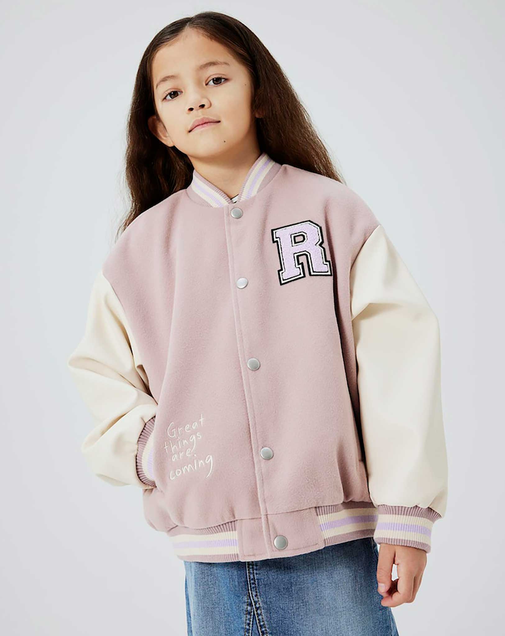 College-Jacke NKFMOMBY BOMBER in deauville mauve