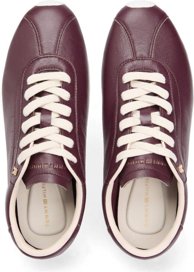 Tommy Hilfiger leren sneakers bordeaux