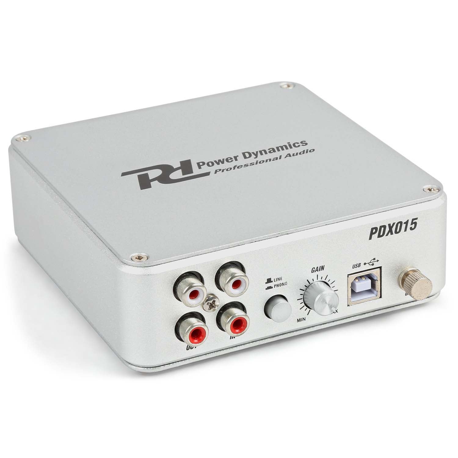 Power Dynamics PDX015 phono/line voorversterker met USB