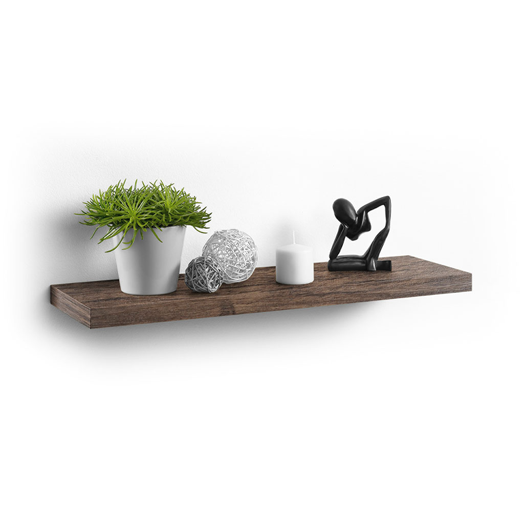Etagère murale flottante noyer 75x22.8cm