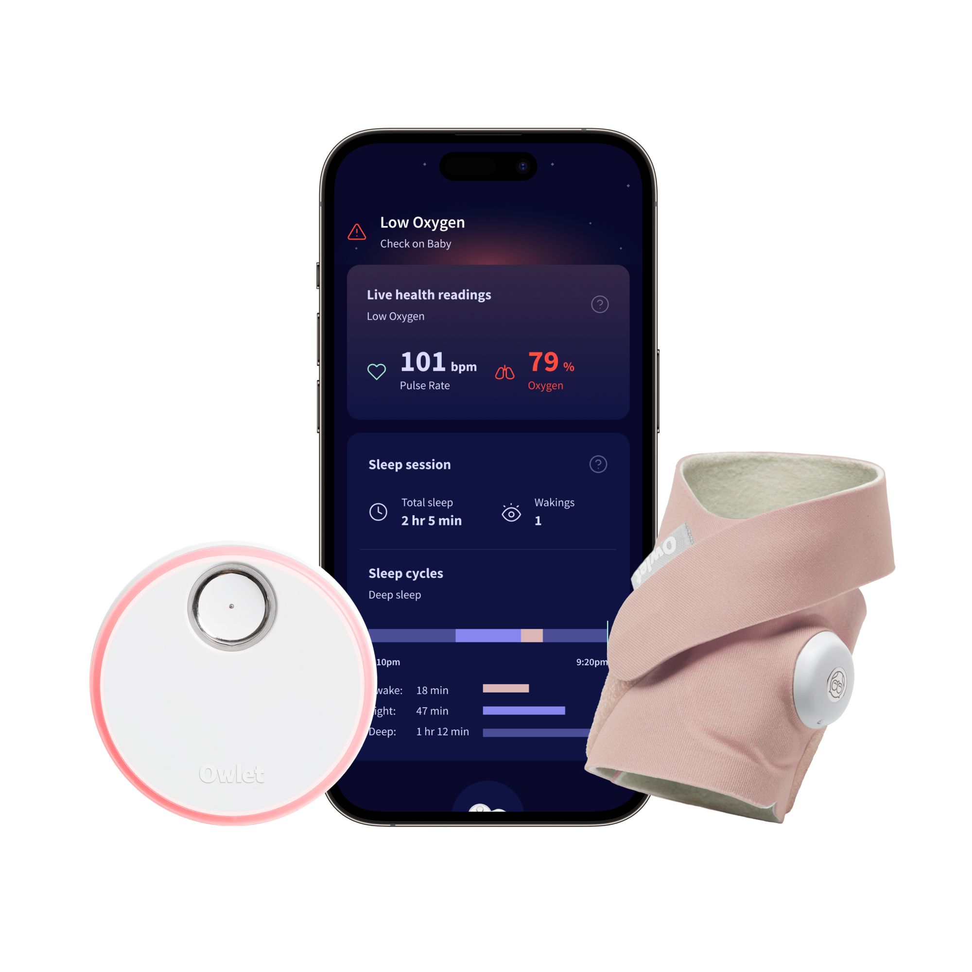 Owlet Dream Sock - Medizinisch zertifiziertes Pulsoximeter