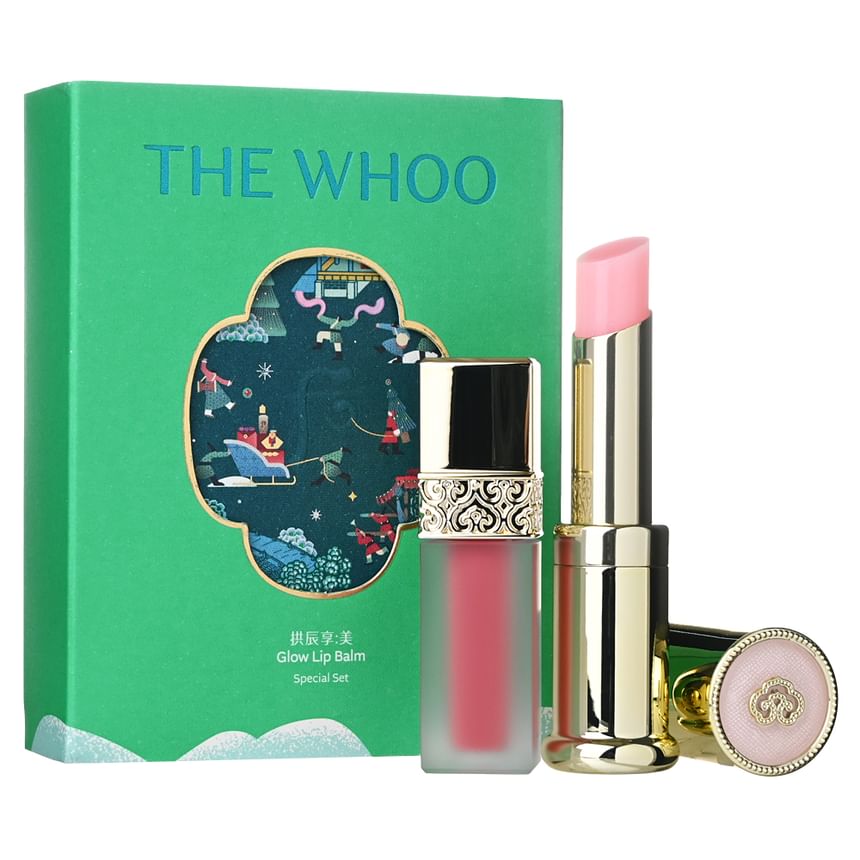 THE WHOO - Gongjinhyang Mi Glow Lip Balm Pink Special Set 2024 Holiday Edition