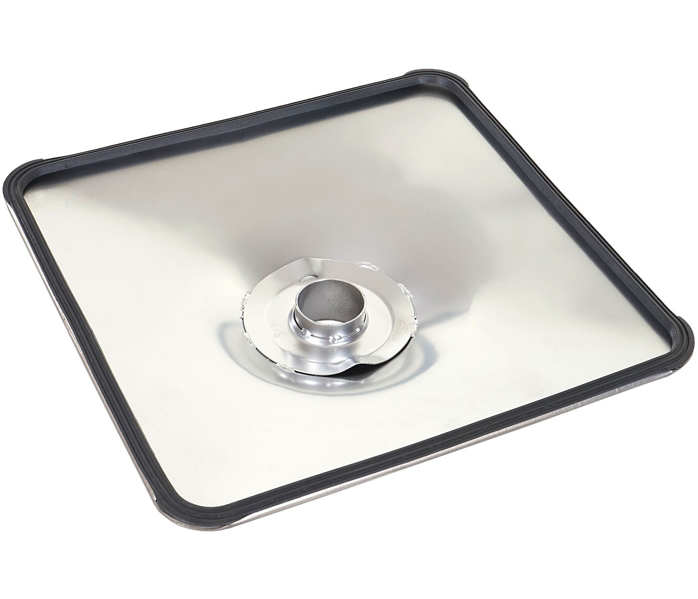 2er-Set Fußplatte Fuß Fußteller für Barhocker Drehstuhl Barstuhl Loungesessel, rechteckig chrom Ø 37,5cm