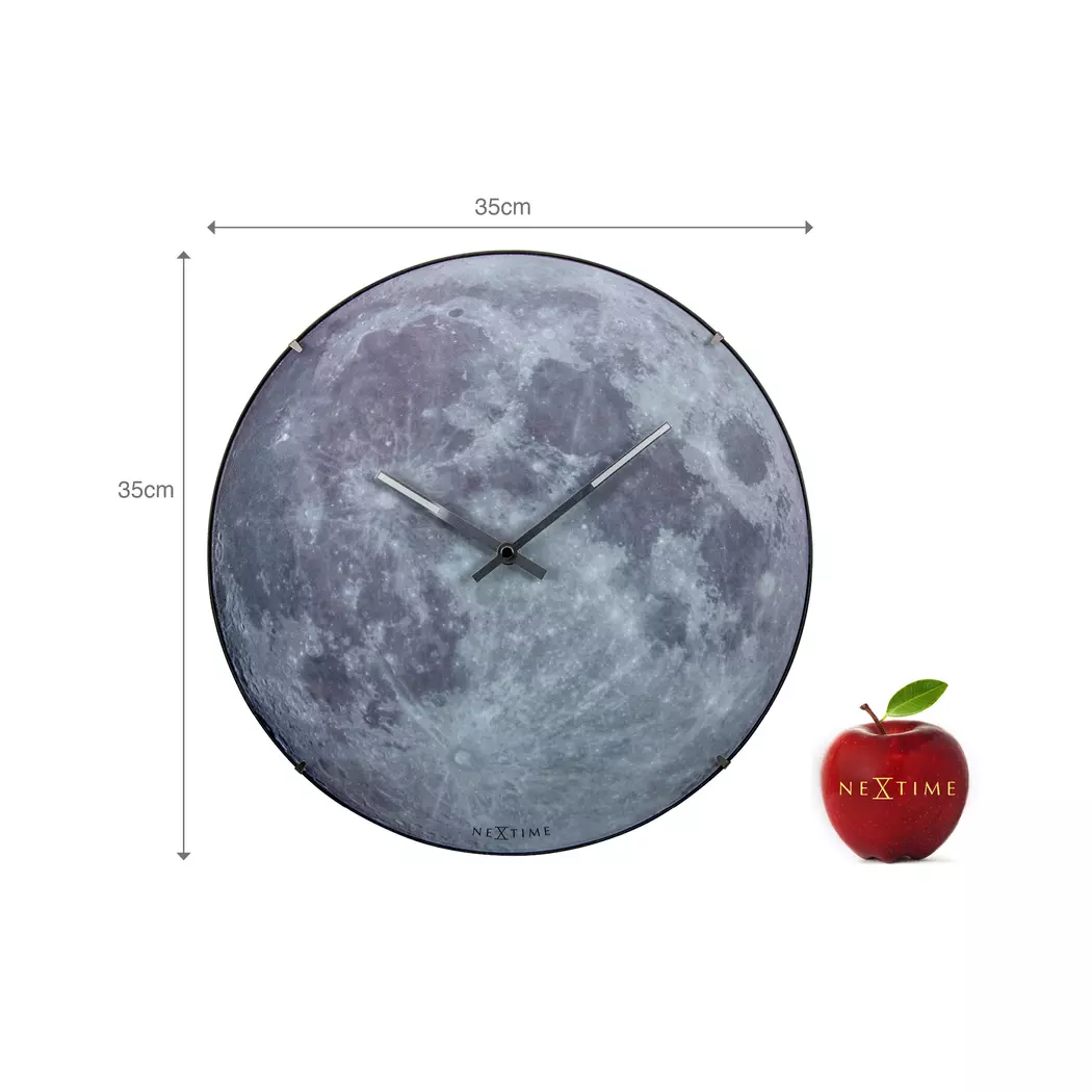 Quarzwanduhr Moon Dome Ø 35 cm