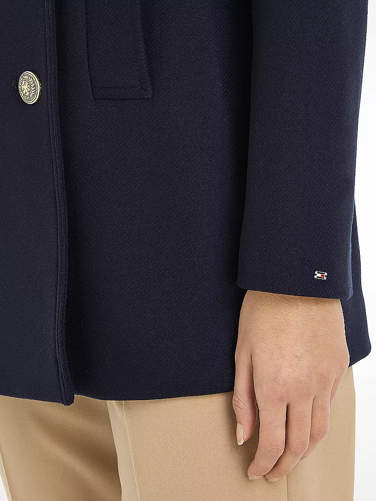 TOMMY HILFIGER Wollmantel dunkelblau