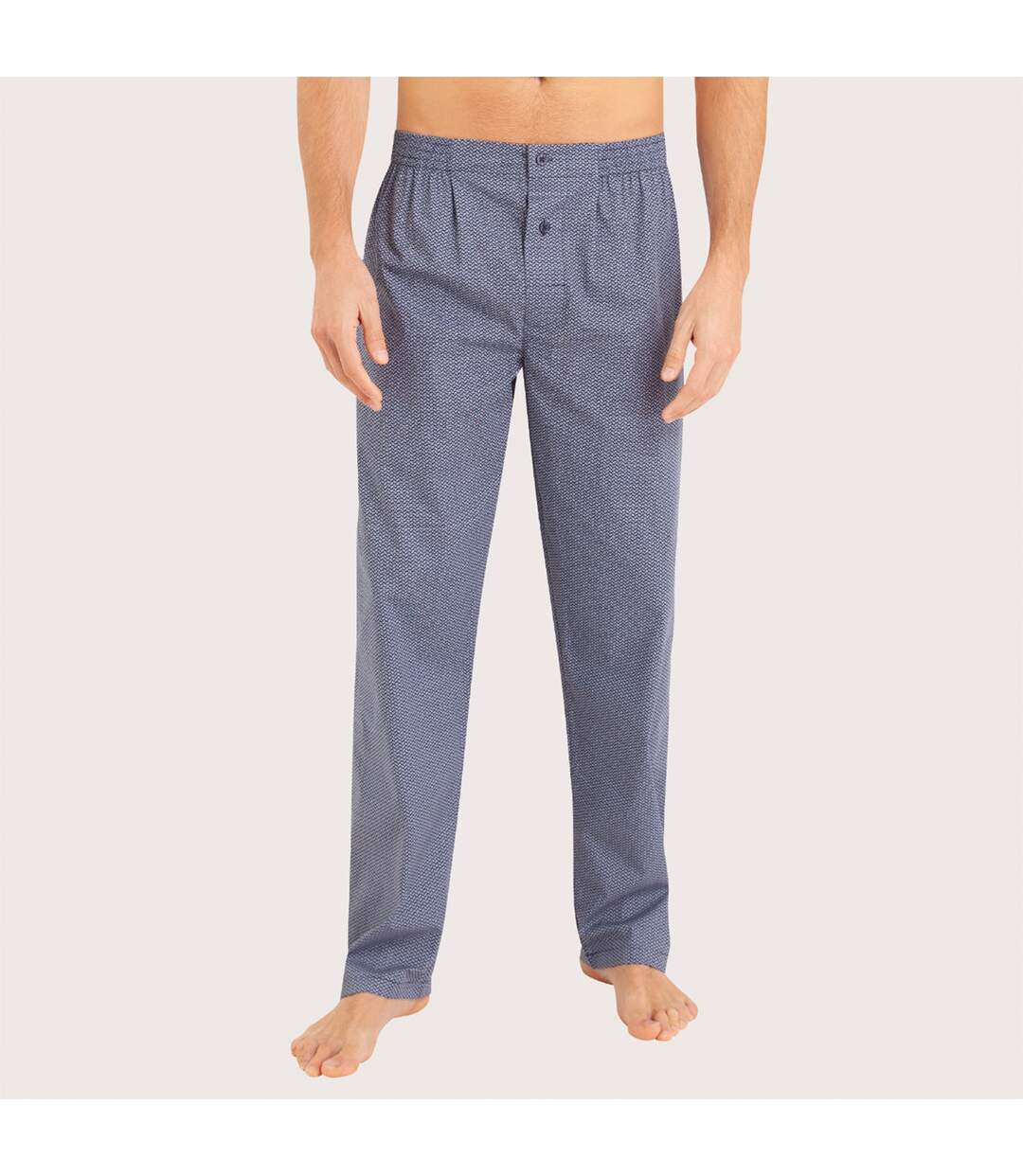 Pyjama long ouvert homme Popeline