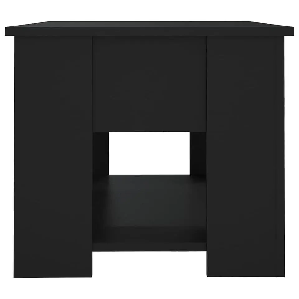 vidaXL - Salontafel - Zwart - Bewerkt hout - 79 x 49 x 41 cm