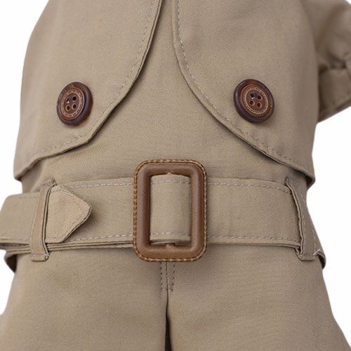 Casaco trench coat clássico Manuela para cães, bege