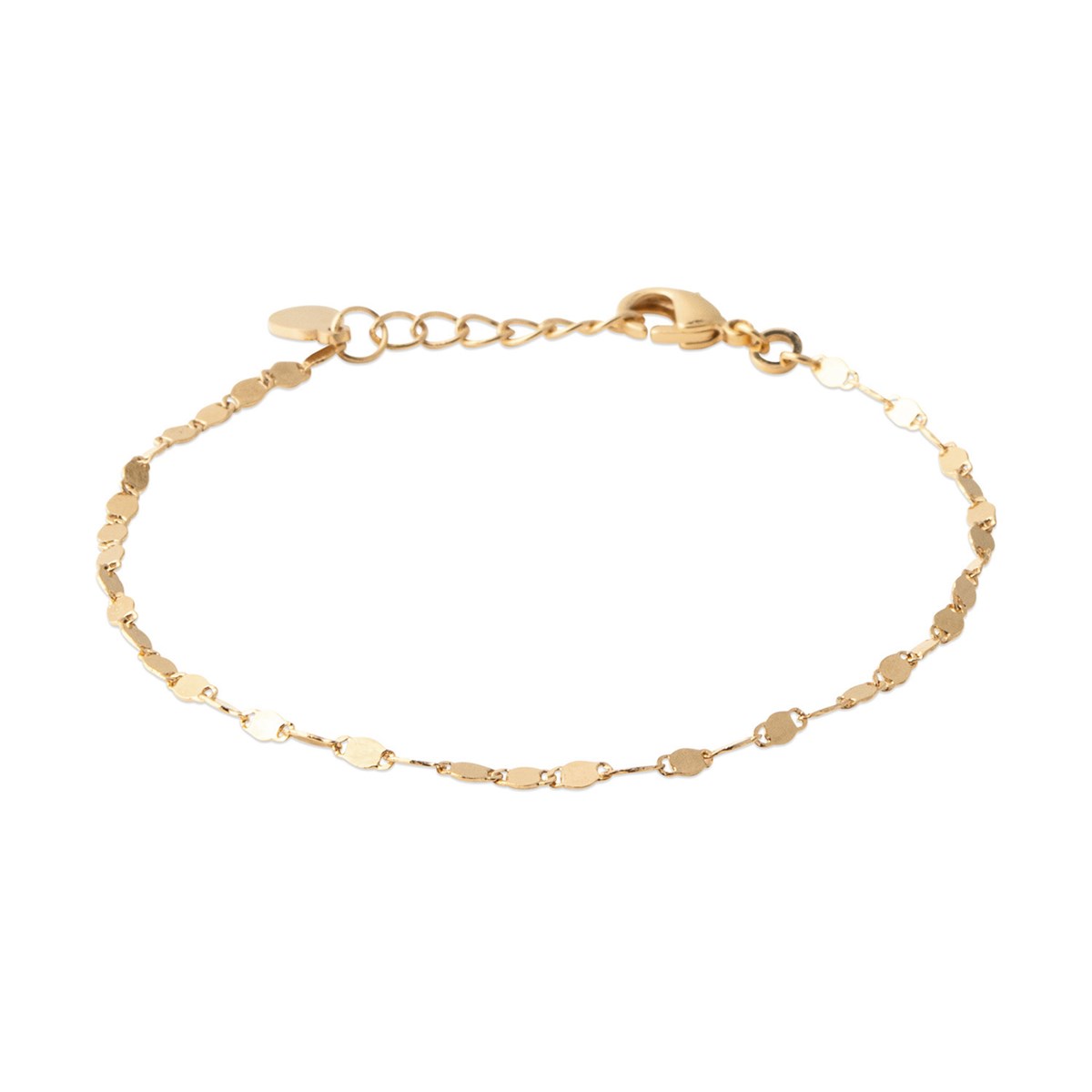 Bracelet Brillaxis motifs plats plaqué or