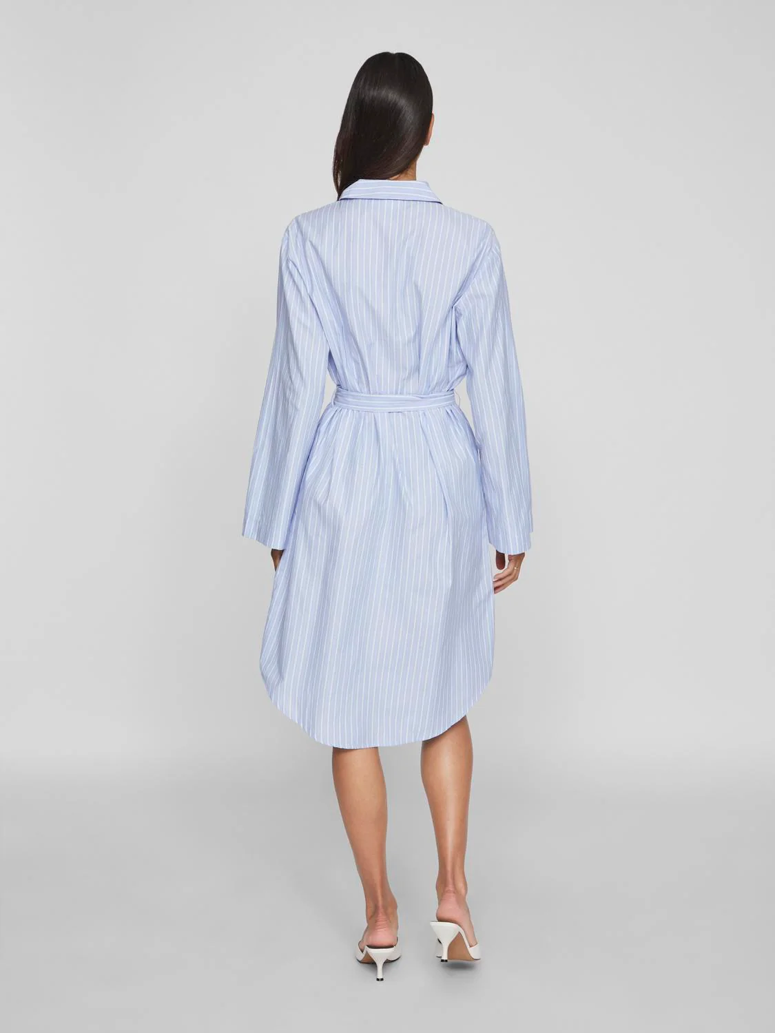 Vila  Viapolle L/S skjortekjole - Kentucky Blue