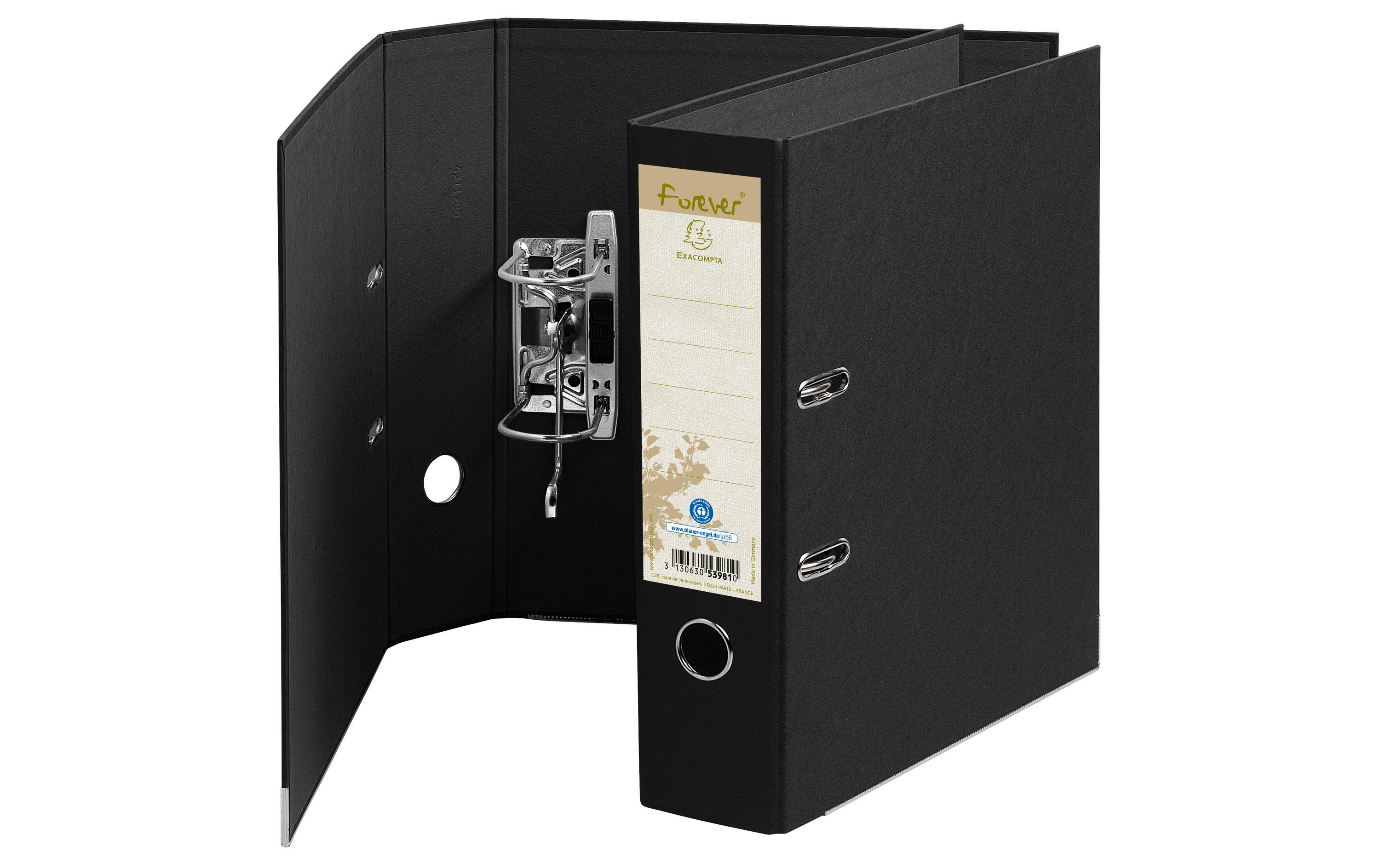 Ordner PREM-Touch Maxi Forever 8 cm, SchwarzA4-Ordner mit verstärkten Metallkanten
