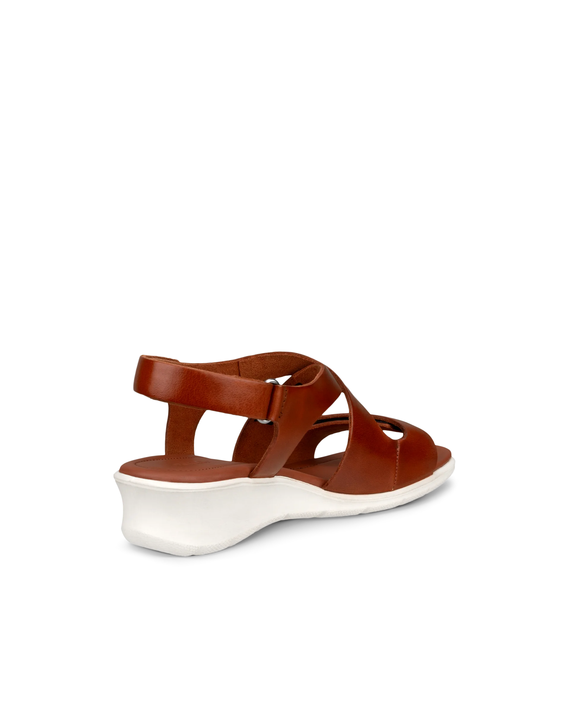 ECCO FELICIA SANDAL Damen Nubukleder Sandale mit Keilabsatz Braun
