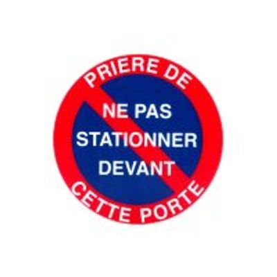 Pickup - Plaque de signalisation ronde - 300 mm (diamètre) - parking interdit