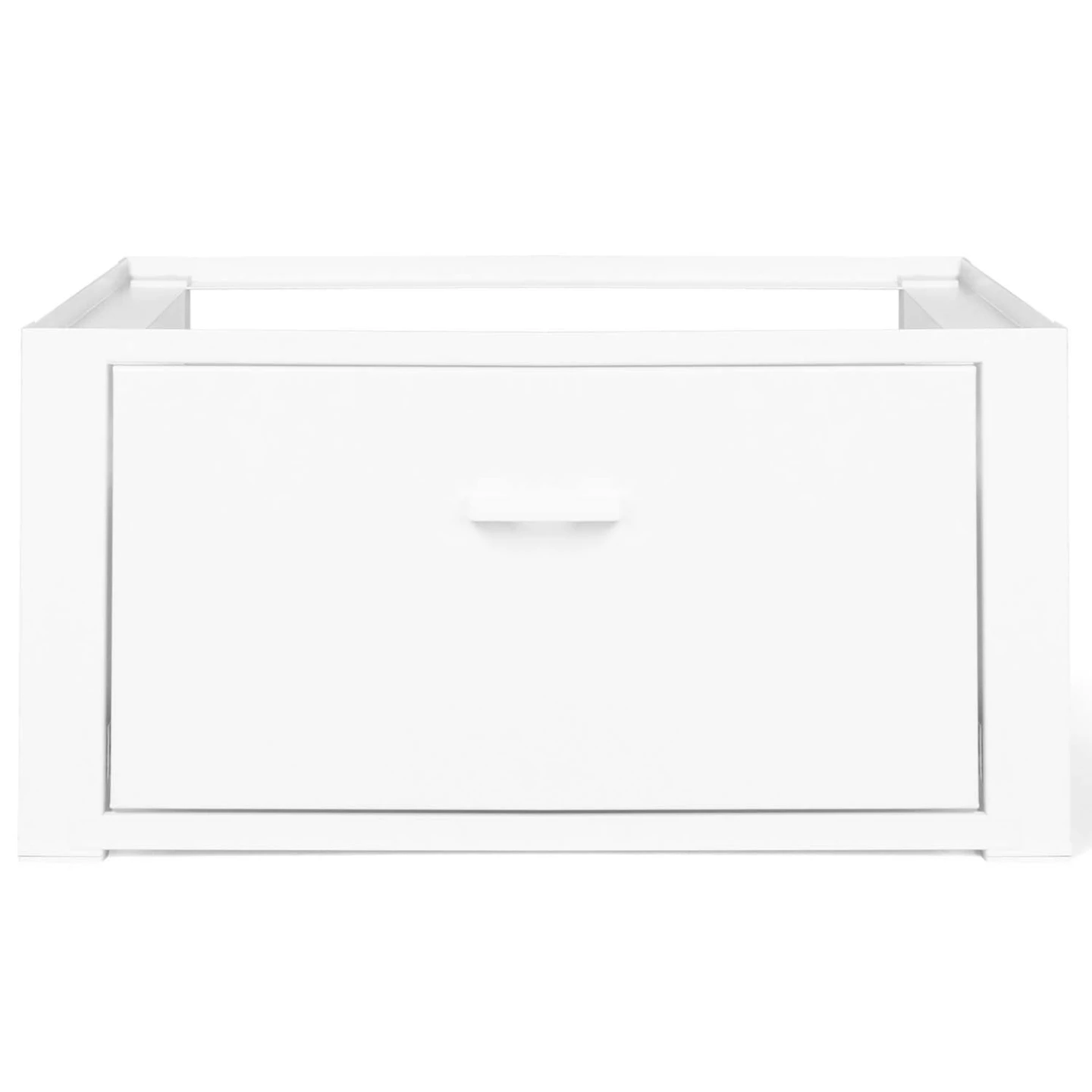 Support pour machine à laver 63 x 54 cm socle réhausseur en métal avec tiroir