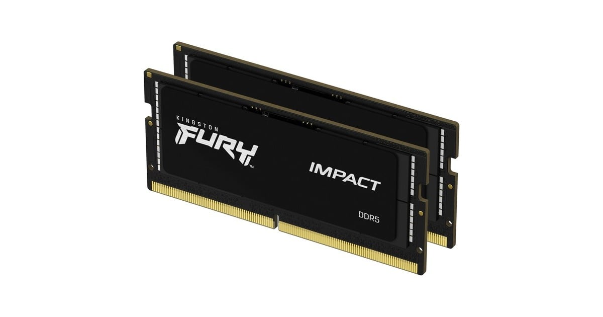 Kingston FURY64 GB DDR5-5600 Kit laptopgeheugen  (Zwart, KF556S40IBK2-64, Impact)