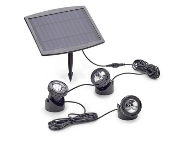 Pontec 77939 Dambelysning Sæt med 3 stk. LED (RGB) 0.5 W Sort