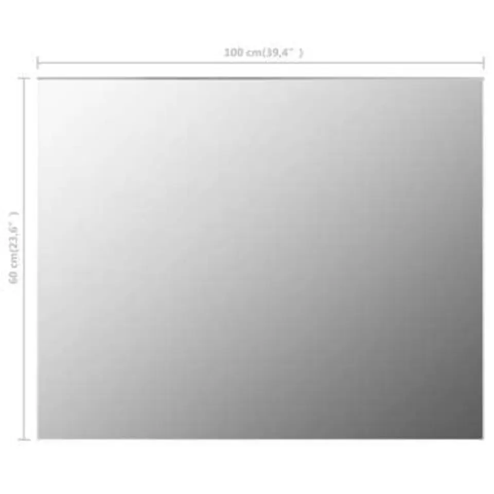vidaXL - Spiegel - Zilver - Glas - 100 x 60 cm