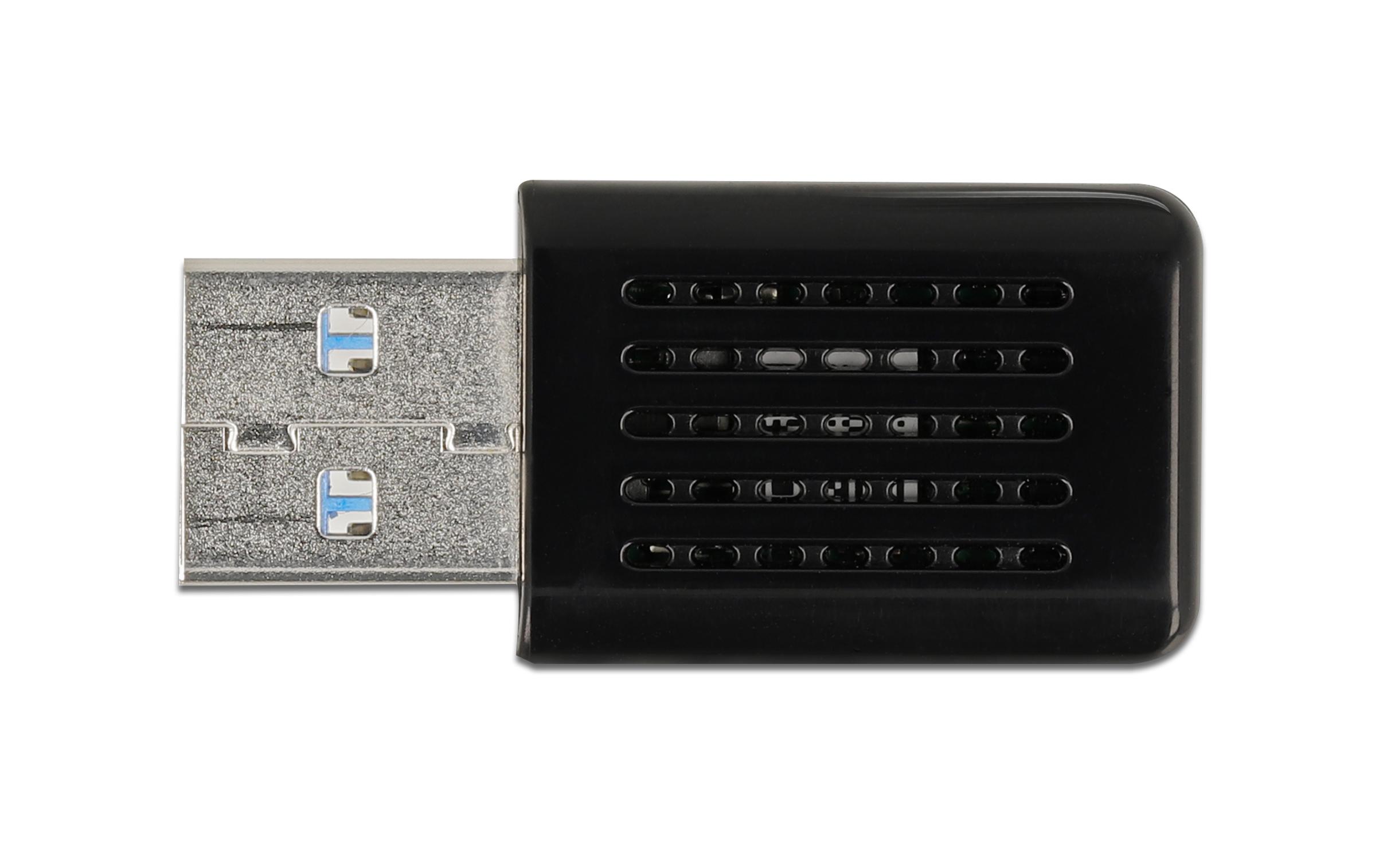 WLAN-AC USB-StickDelock USB 3.0 Dualband WLAN ac/a/b/g/n Micro Stick 867 + 300 Mbps