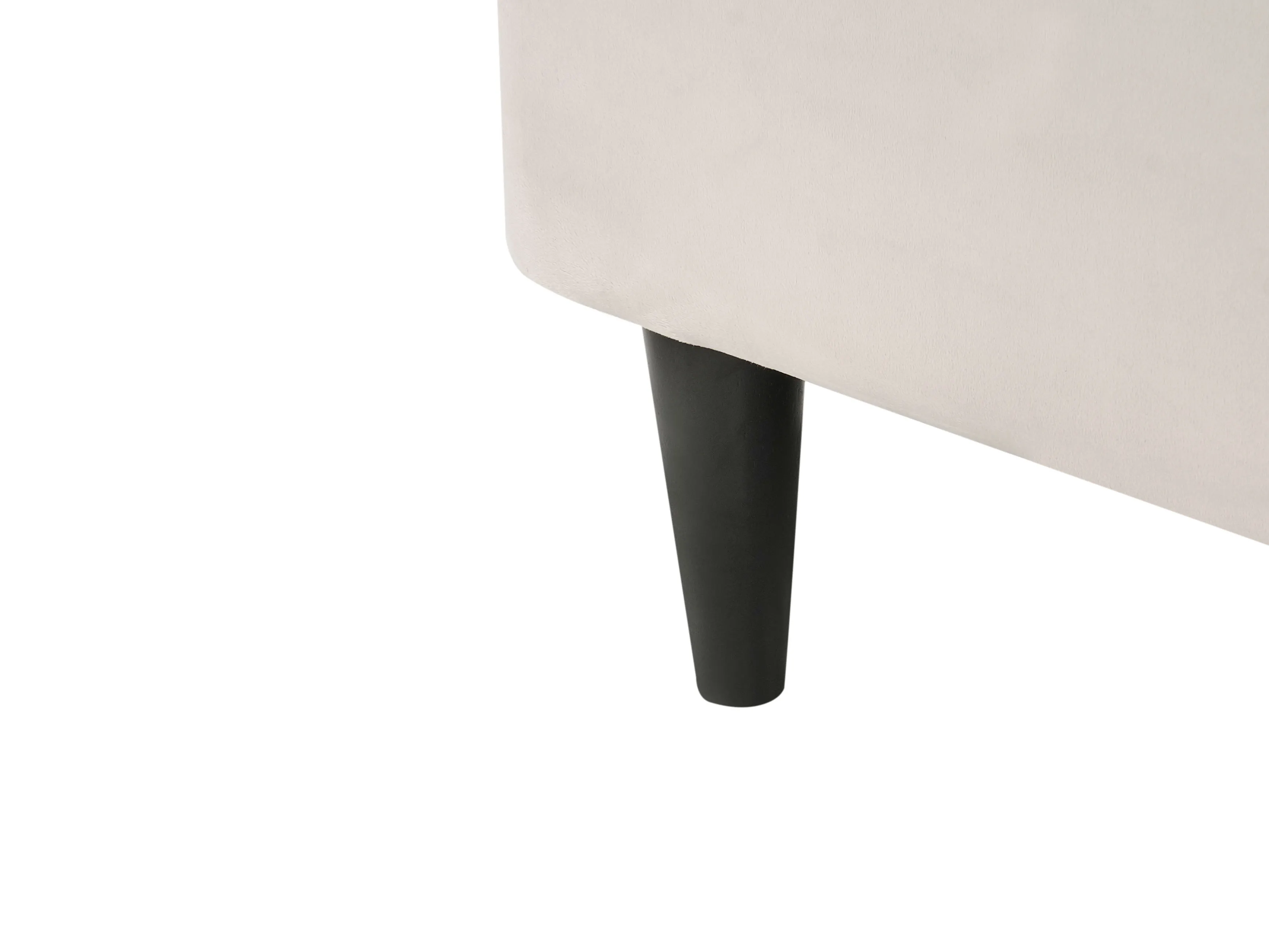 Linkszijdige chaise longue LUIRO Fluweel Beige met opbergruimte