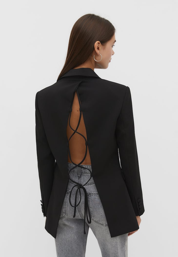 Blazer de abotoamento duplo