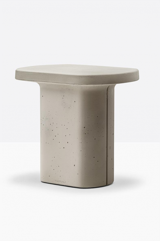 Pedrali Caementum bijzettafel 46x35 lichtgrijs