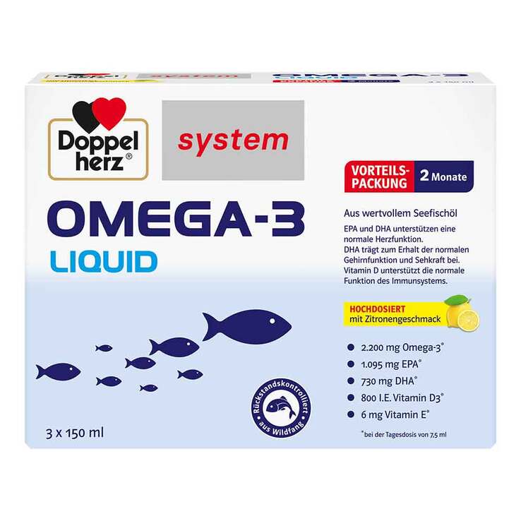 Doppelherz Omega-3 Liquid system, 3X150 ml