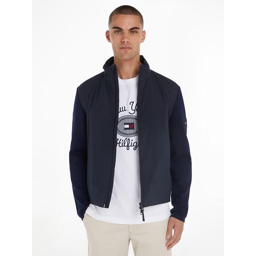 Tommy Hilfiger Mixed Media Zip Sweatshirt, Desert Sky, 3XL