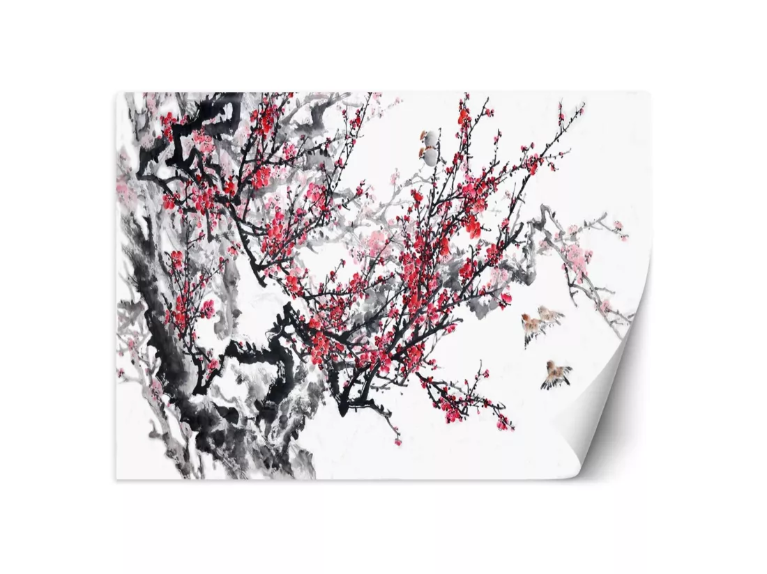 Papier peint fleurs de cerisier - 250 x 175 cm