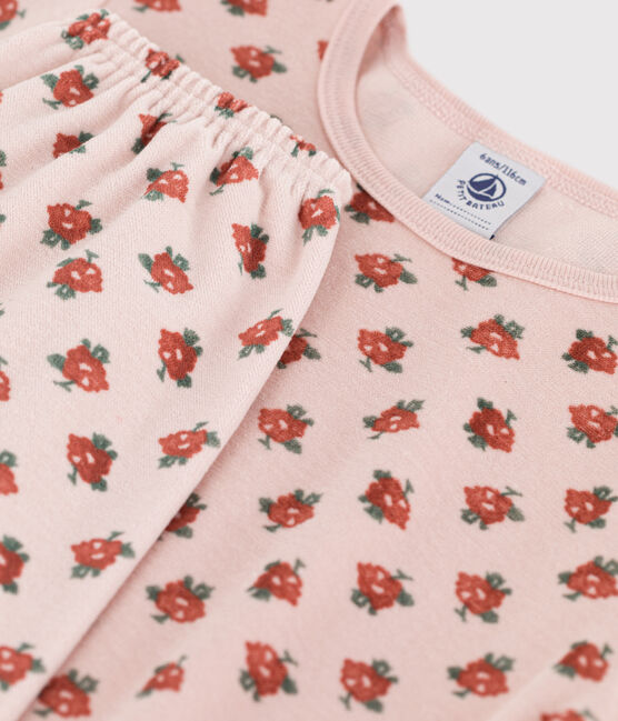 Pyjama fleur petite fille en velours