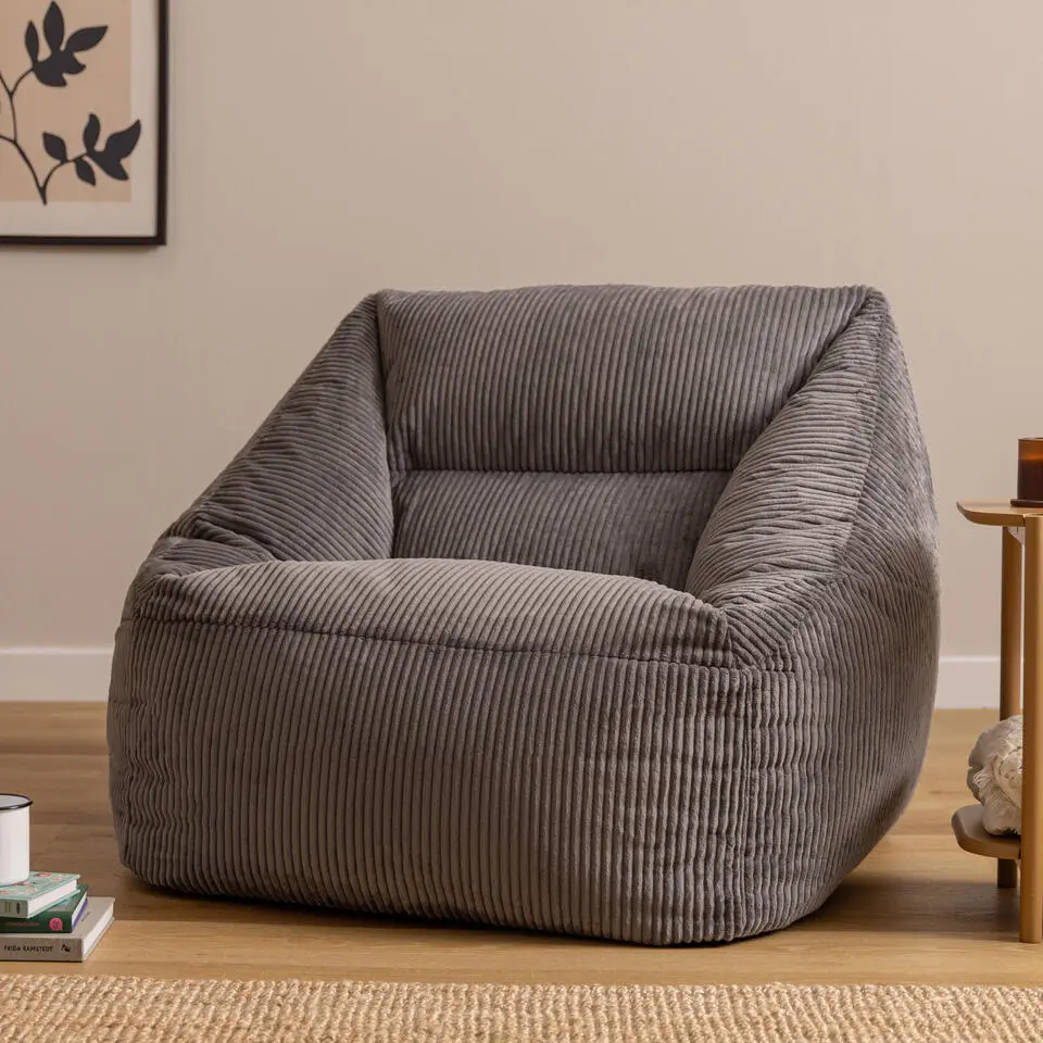 icon Zitzack Natalia - Corduroy Zitzakfauteuil - Houtskool