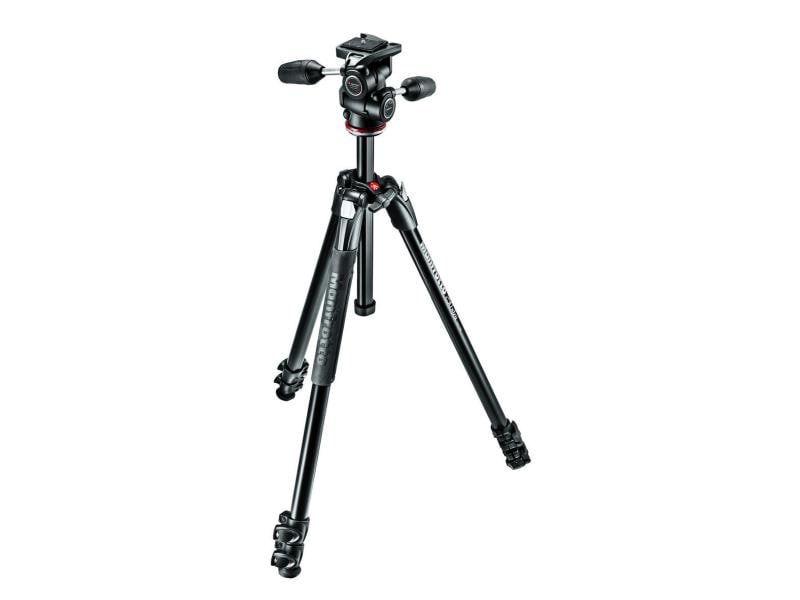 Manfrotto Stativ MK290XTA3-3W Kit Alu-Stativ mit 3 Segmenten und 3-Wege-Neiger
