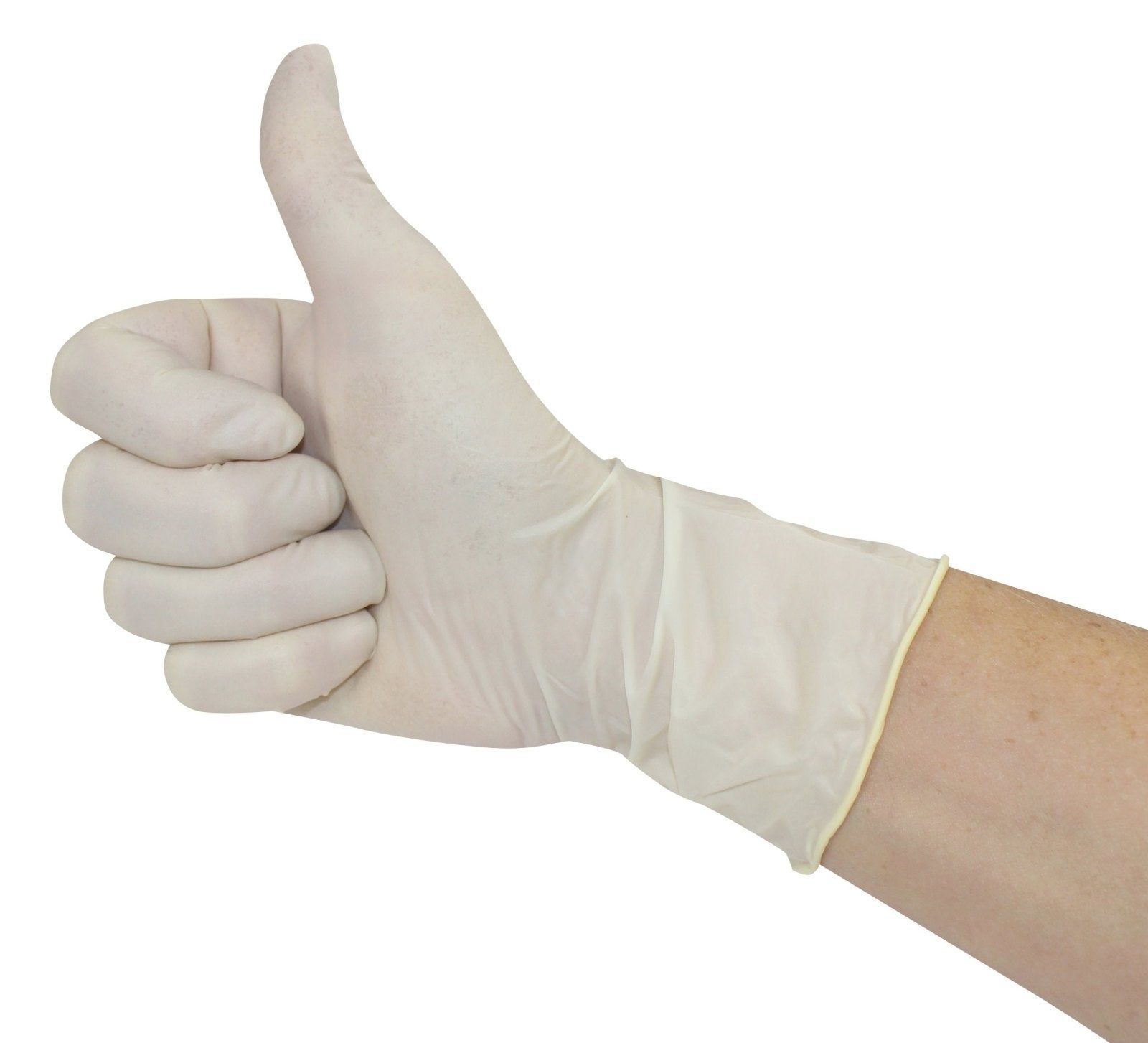 Medi-Inn Latex white grip Einmalhandschuhe