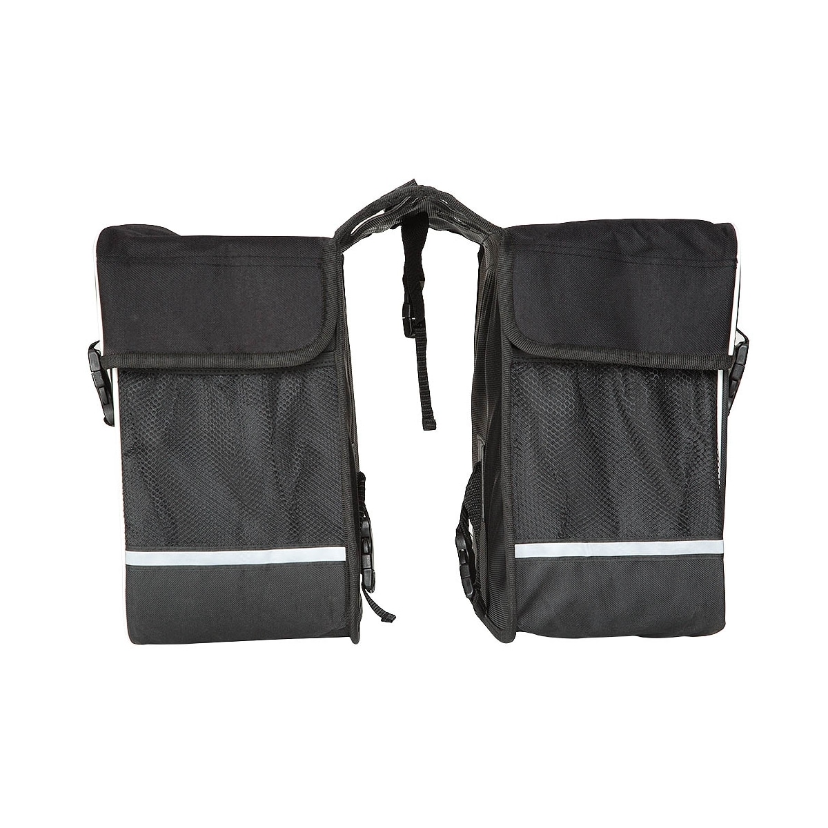 Sykkelveske med refleksstriper 35 l - svart