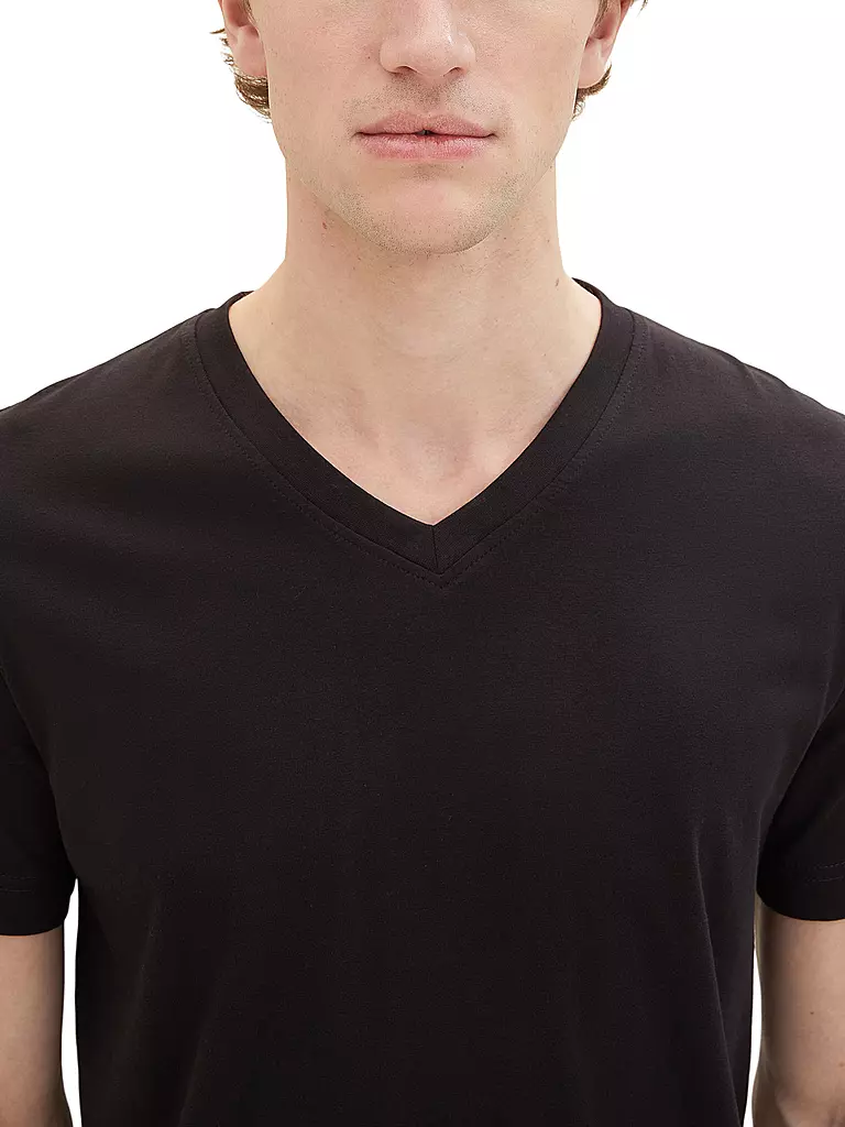 TOM TAILOR T-Shirt 2-er Pkg. schwarz
